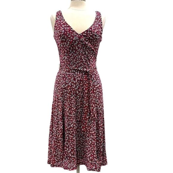 Michael Kors Floral Print Midi Sleeveless Dress M - Picture 1 of 10